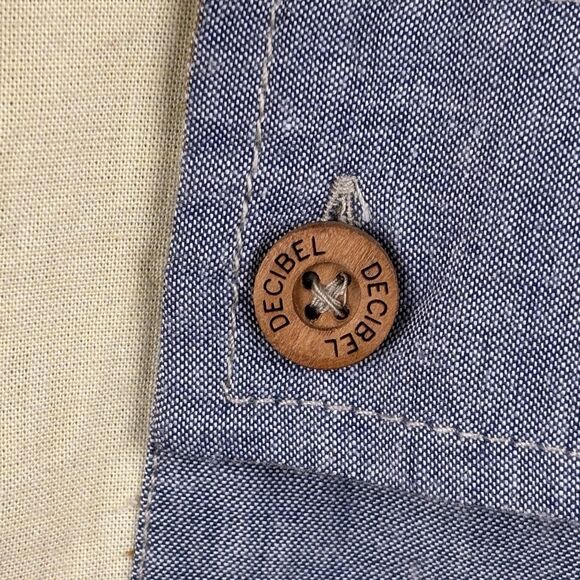 Decibel Men's Long Sleeve Button Up Flannel Shirt Color Block Size 2XL Pocket - Picture 10 of 12